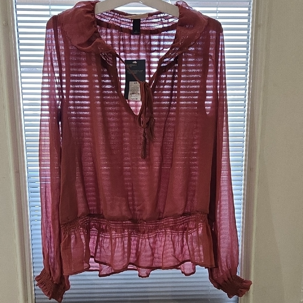 Universal Thread Mauve Sheer Blouse